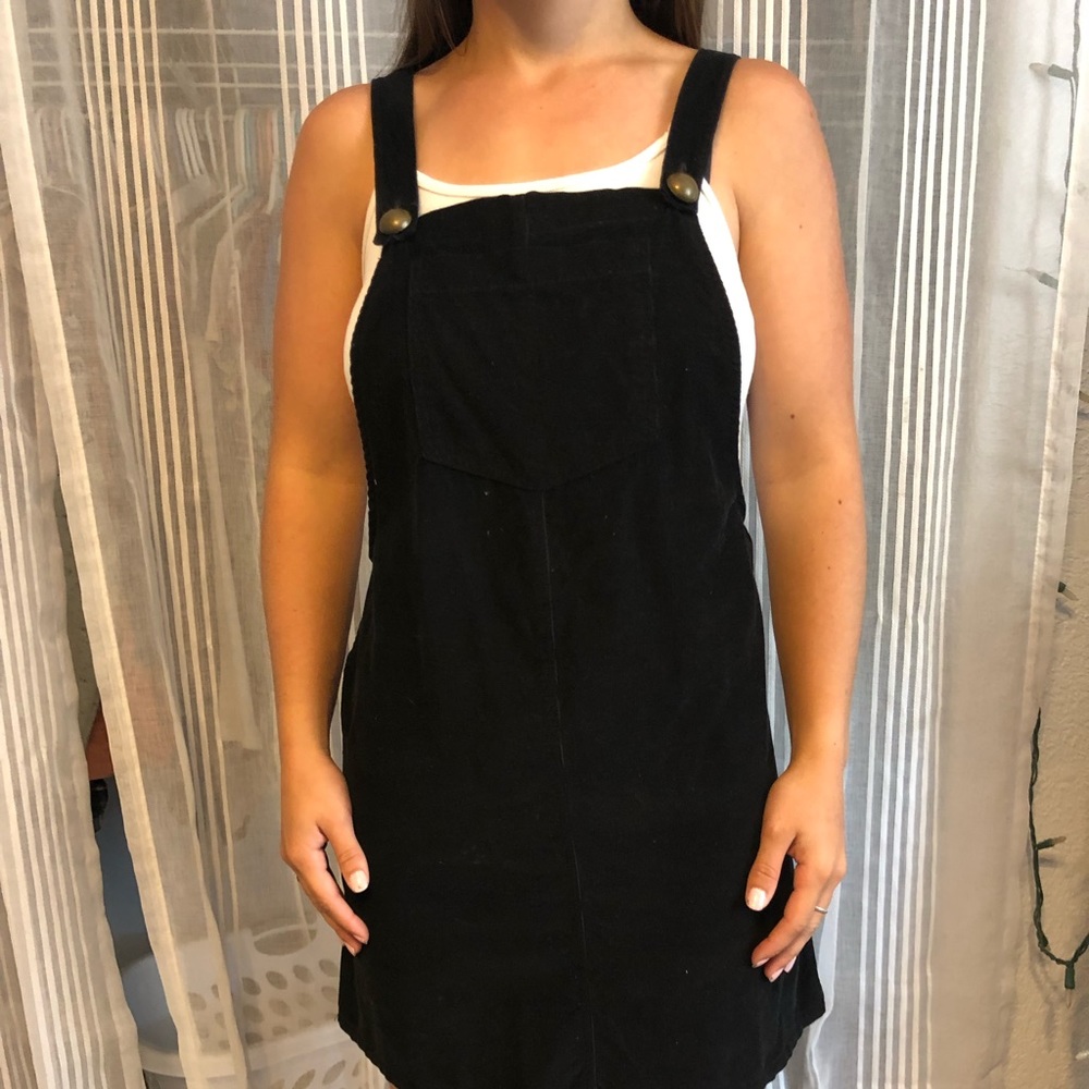 Black corduroy dress
